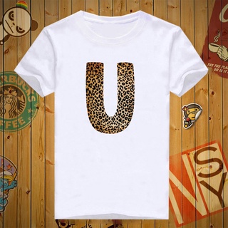 เสื้อยืดสกรีนลายอักษร U - ลายเสือ