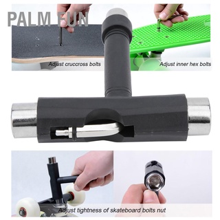 [คลังสินค้าใส] Palm Fun Professional Skateboard Tool Kit Multipurpose L/T Type Wrench Five Functions Black