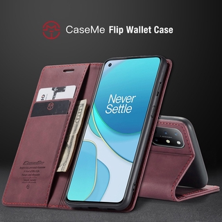 ของแท้ Caseme เคสโทรศัพท์หนัง PU TPU นิ่ม ฝาพับ พร้อมช่องใส่บัตร สําหรับ OnePlus 8T 1+8T