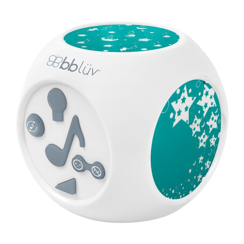 bbluv - Kube - Musical Projection Night Light -  กล่องเพลงเด็ก กล่องดนตรีกล่อมเด็ก เครื่องกล่อมนอนหลับสำหรับเด็กทารกแบบพกพา, มาพร้อมกับเเสงจันทร์ไฟดาว