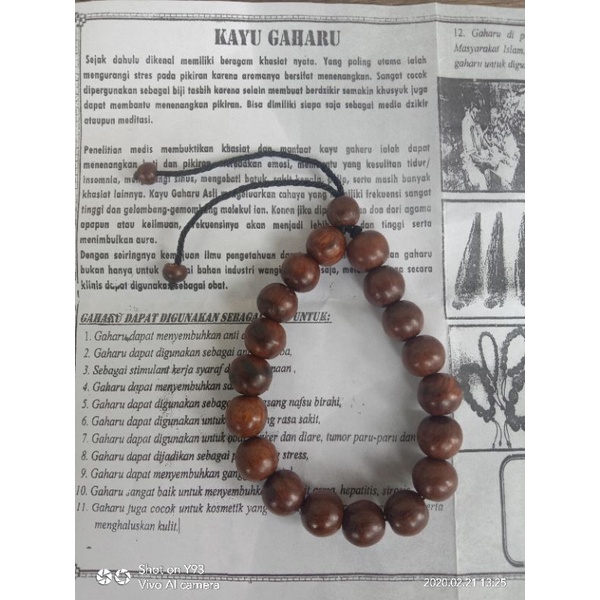 ต้นฉบับ KALIMANTAN AGARWOOD BRACELET ผู้ชาย/ผู้หญิง BRACELET