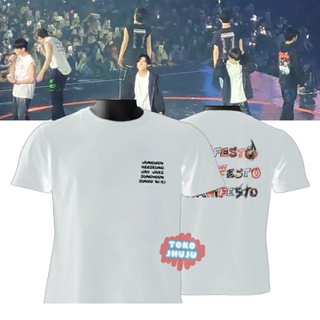 เสื้อยืด พิมพ์ลายโลโก้ Kpop EN- Jay Manifesto World Tour 2022 พร้อม Menifesto สีพื้น