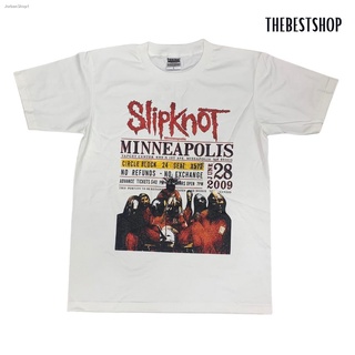 เสื้อยืดผ้าฝ้ายพิมพ์ลายแฟชั่น เสื้อวง Slipknot ลายวงขายดี เสื้อวงร็อค เสื้อวงดนตรี สกรีนสวย รับประกันคุณภาพจากทางร้าน!!