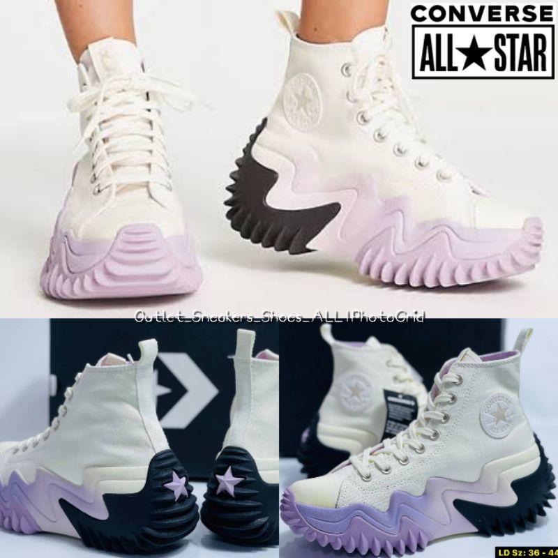 รองเท้า Converse Run Star Motion Ombre Platform Hi Cream/Purple ส่งฟรี