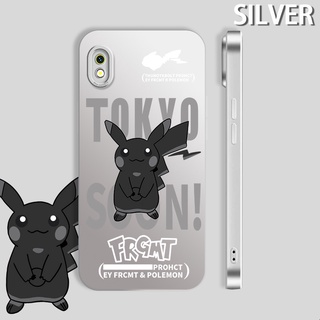 เคสโทรศัพท์ซิลิโคน TPU แบบนิ่ม ลายปิกาจู ป้องกันเลนส์กล้อง สีดํา สําหรับ Samsung Galaxy A10