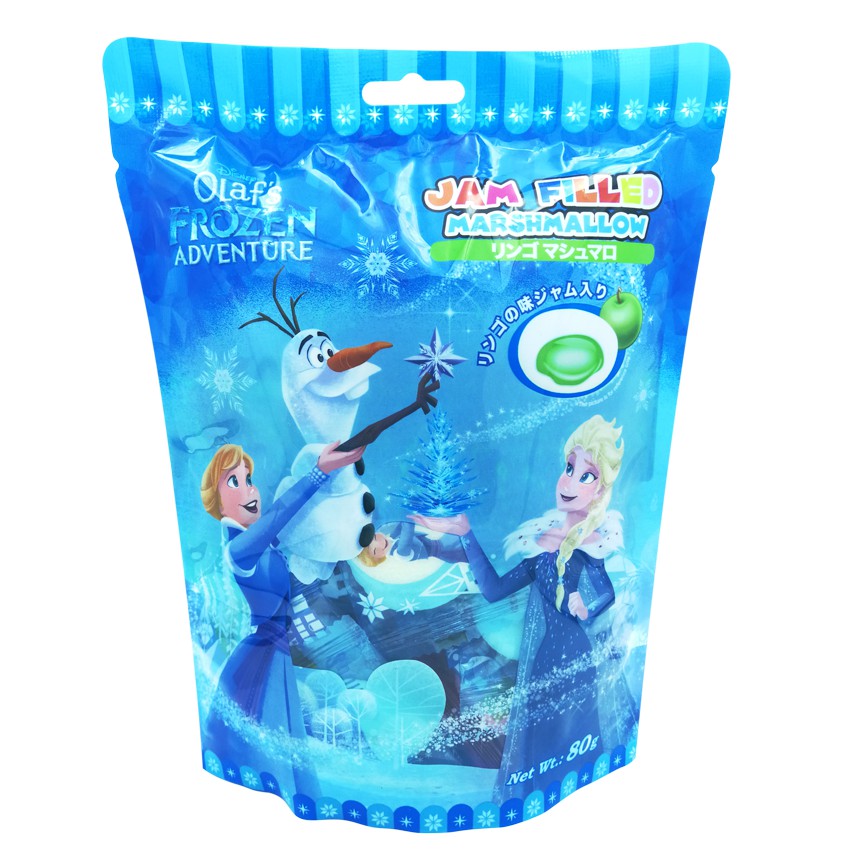 Frozen Jam Filled Marshmallow Apple 80g. โฟรเซ่น มาชเมลโล่ สอดใส้ แยมรสแอปเปิ้ล