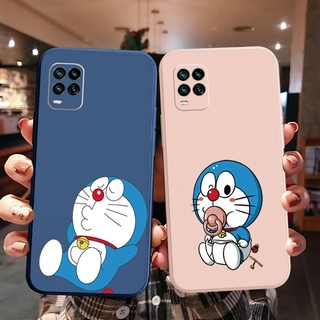 เคสโทรศัพท์มือถือ ทรงสี่เหลี่ยม ลายโดราเอมอนน่ารัก สําหรับ Realme C25S C15 C12 C11 Realme 8 Pro 7 X7 Pro 5i 6i