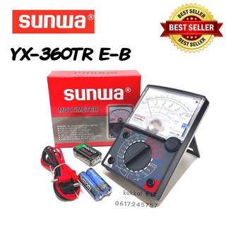 SUNWA YX-360TR E-B มิเตอร์วัดไฟเป็นมัลติมิเตอร์แบบเข็ม Analog Multimeter มีเสียงบัดเซอร์(มีขาตั้ง)