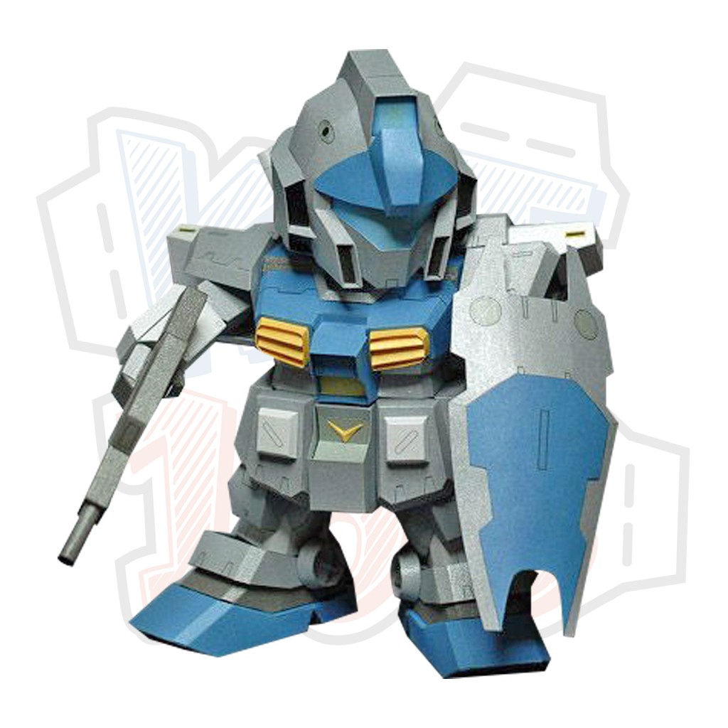Gundam Robot SD RGM-79N GM Custom Paper Model