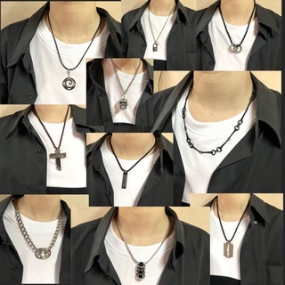 (มือ1) สร้อยคอแฟชั่น สร้อยคอชาย unisex hiphop สไตล์เกาหลี