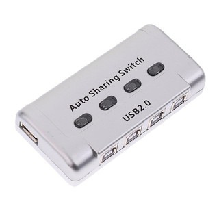 4 Port Auto USB 2.0 Selector Switch Printer Flash Driver Mouse Sharing Switcher Hotkey Software Control