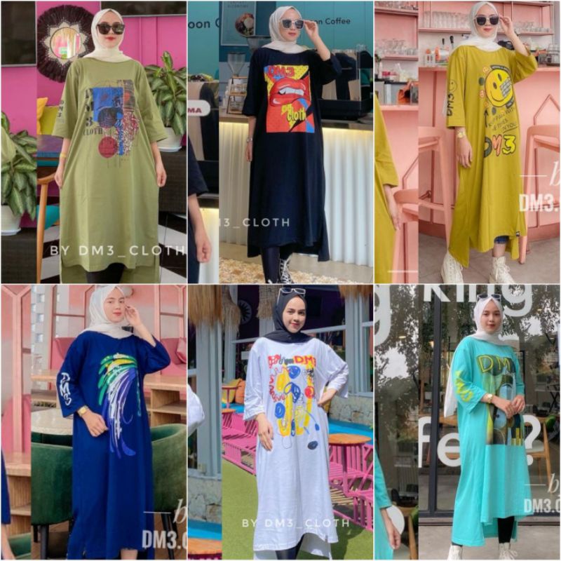 Original Long Tunic Dm3 / เสื้อยืดแขนยาว Tunic Dm3 / ล่าสุด Dm3 เสื้อยืด Tunic