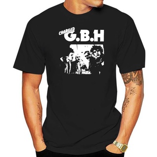 เสื้อยืดผ้าฝ้ายพิมพ์ลายขายดี เสื้อยืดแขนสั้น คอกลม ลายอัลบั้ม Charged GBH Street Punk Band สีดํา สไตล์พังก์ สําหรับผู้ชา