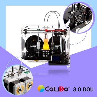 Print rite Colido 3D เครื่องพิมพ์ 3 มิติ แบบ FDM รุ่น 3.0 Duo WIFI (สีใส)