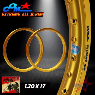 วงล้ออลูมิเนียม ล้อ COM EXTREME ALL ll ขนาด 1.20 X 17 ขอบเรียบ แพ็คคู่ จำนวน 2 วง ล้อคอม เอ็กซ์ตรีม ตัวใหม่