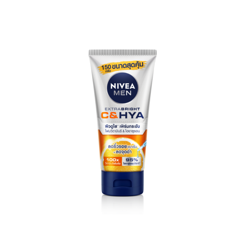 NIVEA นีเวีย เมน เอ็กซ์ตร้า ไบรท์ ซี แอนด์ ไฮยา เอจ ดีเฟนซ์ วิตามิน วอช 150 ก.