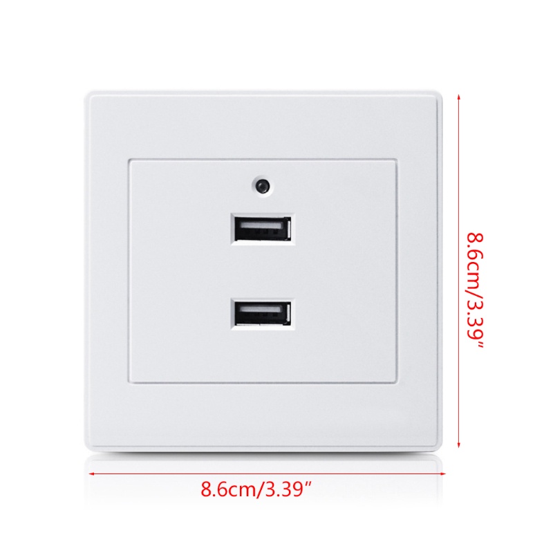 Fa USB Mounting Charger Power Adapter Plug Outlet Grounded Wall Socket 2 4 พอร์ต