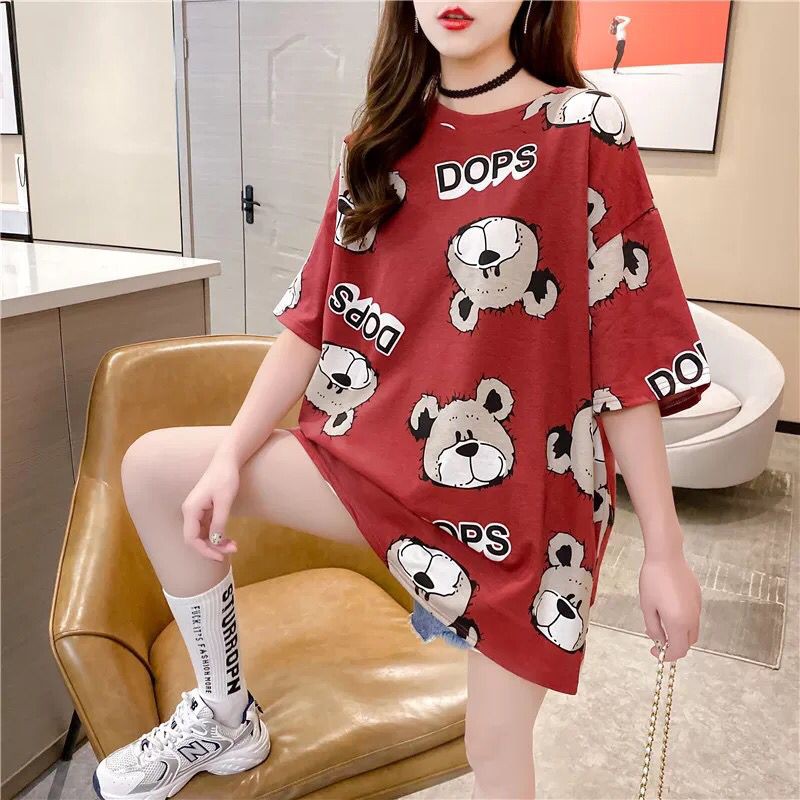 *5083*เสื้อโอเวอร์ไซส์ลายการ์ตูนลายหมี BEAR น่ารักมาก ไซส์่ใหญ่ ผ้านิ่มใส่สบาย