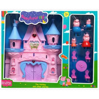 ปราสาทหมู Peppapig มีเสียง มีไฟ พร้อมตัวหมูและ เฟอร์นิเจอร์