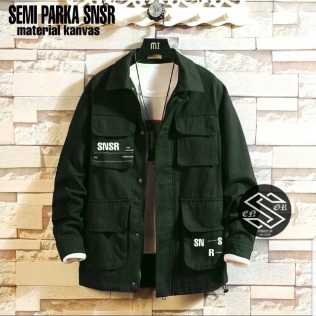 Semi PARKA เสื้อแจ็กเก็ตกันหนาว รุ่น ORIGINAL SNSR PARKA SEMI PARKA CANVAS TWIIL สําหรับผู้ชาย