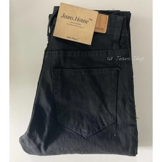ทรง Boy Slim กางเกงยีนส์ผู้หญิง สีดำ-สีบลู ยืด ใส่ทำงานได้ เที่ยวได้ เรียบๆ