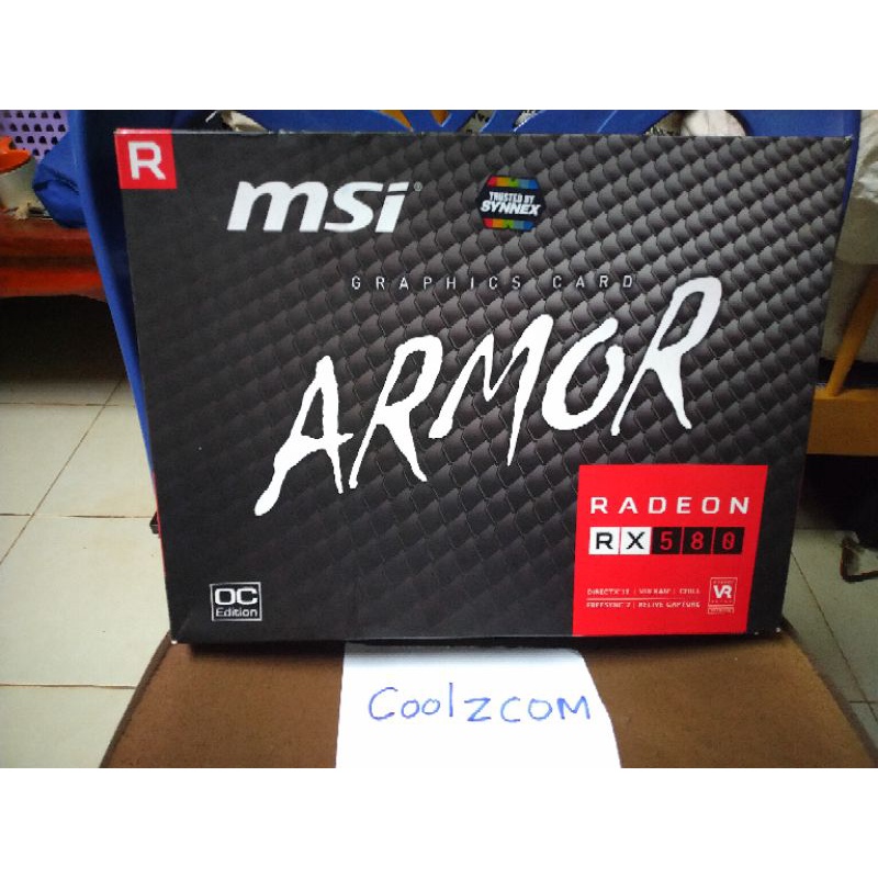MSI Rx580 armor ddr5 4Gb oc edition gaming ครบกล่อง ( มือสองสวยสวย เล่นเกมส์ลื่น )