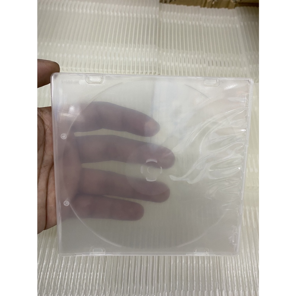 BOX CD PP 1 SLIM  สีขาวใสใส่ปกได้(1แพ็คมี10ใบตกไม่แตก)