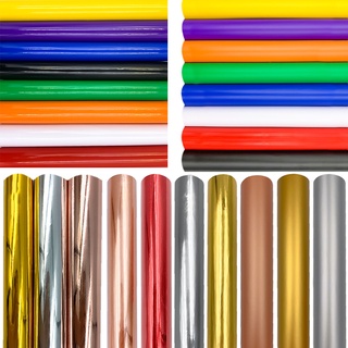 แผ่นป้ายไวนิล เนื้อแมตต์ แวววาว 26 สี สําหรับตัดกระจก หน้าต่าง DIY