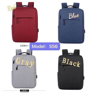 กระเป๋าเป้. ใส่โน้ตบุ๊ค ขนาด14นิ้ว พร้อมช่องเสียบUSBในตัว (ส…