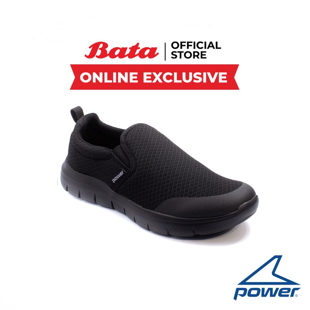 Bata (Online Exclusive) บาจา ยี่ห้อ Power รองเท้าผ้าใบสลิปออน แบบสวม ใส่ง่าย รองรับน้ำหนักเท้า สำหรั