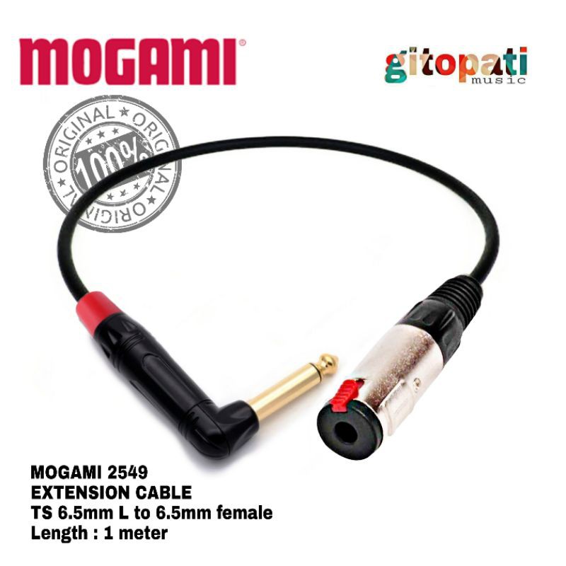 MOGAMI 2549 TS 6.5 มม. ถึงตัวเมีย 6.5 มม. สายต่อ 1 เมตร