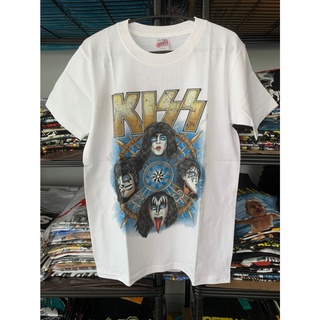 เสื้อยืดคอกลมKS117 เสื้อยืดวงร็อค KISS คิส เสื้อวง เสื้อยืดคิส เสื้อวินเทจ 0XENS-4XL