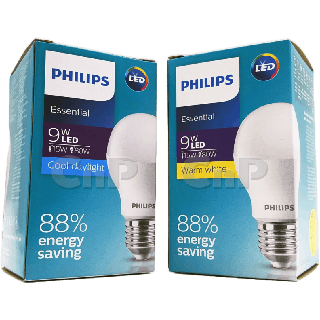 โปรโมชั่น : PHILIPS หลอดไฟ LED Bulb 9W รุ่น Essential