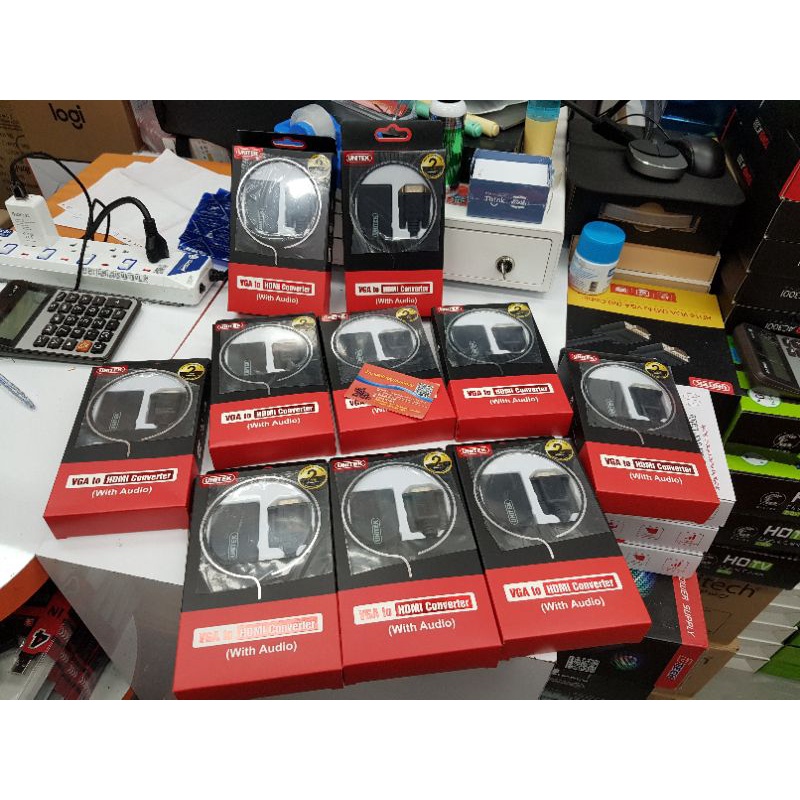 UNITEK VGA to HDMI Adapter with USB Connector for Stereo Audio Y-8711  Y8711