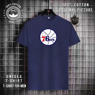 TRENDING new design 76ERS Printed Shirt high quality for men ( s m l xl )เสื้อยืด