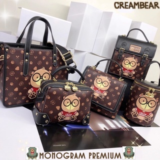 กระเป๋าหมี เเบรนด์เเท้ .🐻น้องหมี Creambear🌟 รุ่นMonogram🌟พร้อมส่ง