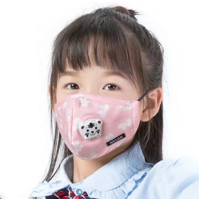 พร้อมส่ง‼️(We​ Can) หน้ากากกันฝุ่น PM2.5 กันฝุ่นระดับ N95 (เปลี่ยนแผ่นกรองได้) สำหรับเด็ก 3-10ปี