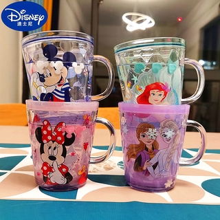 🥤 Disney แก้วน้ำ แก้วพลาสติก แก้วน้ำมีหู ลายการ์ตูน  แก้วน้ำเด็ก แก้วน้ำลายลิขสิทธิ์แท้