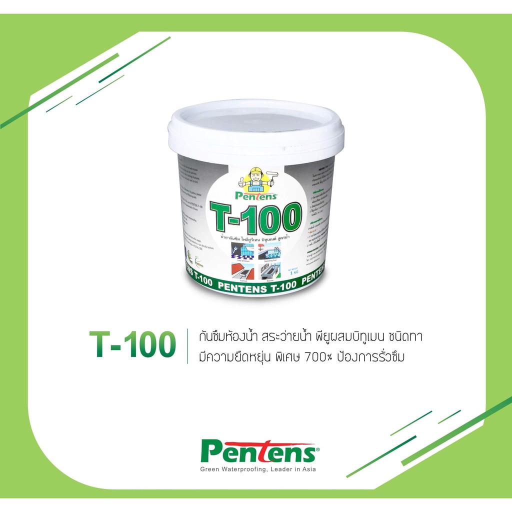 Pentens T-100 สีกันซึมห้องน้ำ สระว่ายน้ำ