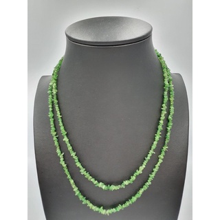 Green garnet uncut beads ลูกปัดโกเมนสีเขียวเจียระไน