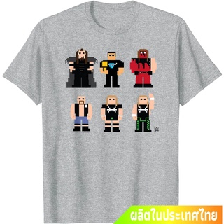 มวยปล้ำอาชีพ มวย มวยปล้ำลีก อเมริกา WWE 8-Bit Attitude Era T-Shirt คอกลม แฟชั่น ผ้าฝ้ายแท้ เสื้อยืด ผ้าฝ้ายแท้สามารถปรับ