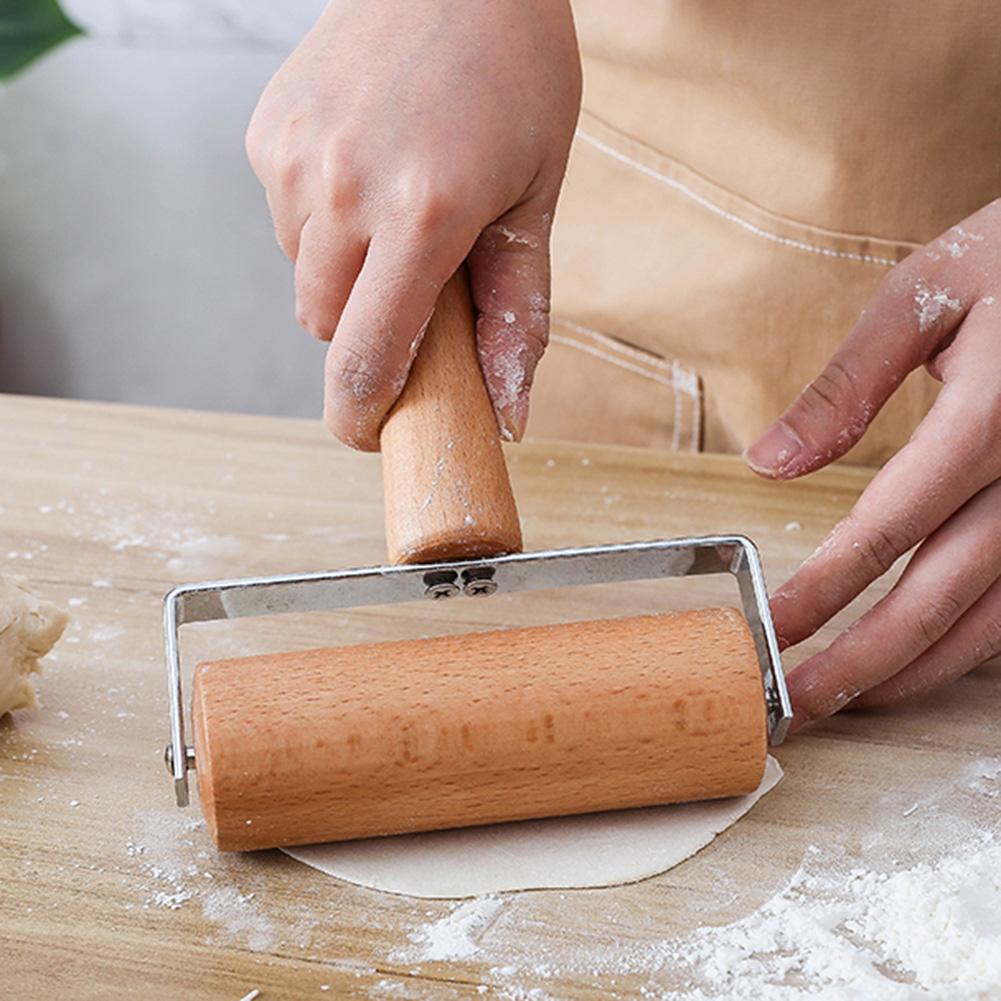 ไม้ Rolling Pin Pastry Pizza Crackers Dough Bakers Roller ครัวทําอาหารเครื่องมืออุปกรณ์เสริมสําหรับเบเกอรี่ลูกกลิ้งมือถือ