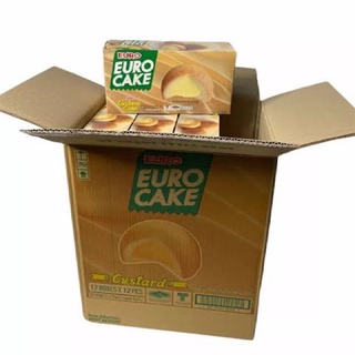 ยูโร่ Euro Cake คัสตาร์ดเค้ก ยกลัง ราคาถูก (12กล่อง144ชิ้น) ยูโร่ ยูโรเค้ก ของกินเล่น