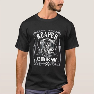 เสื้อยืดโอเวอร์ไซส์พร้อมส่ง เสื้อยืดลําลอง แขนสั้น คอกลม พิมพ์ลาย Sons Of Anarchy Rer Crew Samcro สีขาว แฟชั่นฤดูร้อน สํ