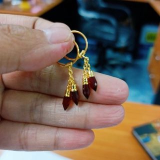 ต่างหูโกเมนสวยมาก ลดราคา