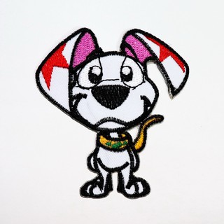 ตัวรีดติดเสื้อ ลายการ์ตูน สตาร์ด็อก หมาแสนดี ย้อนวัย Star Dog Cartoon Patch wop งานปัก DIY ตัวรีด อาร์มติดเสื้อ กระเป๋า