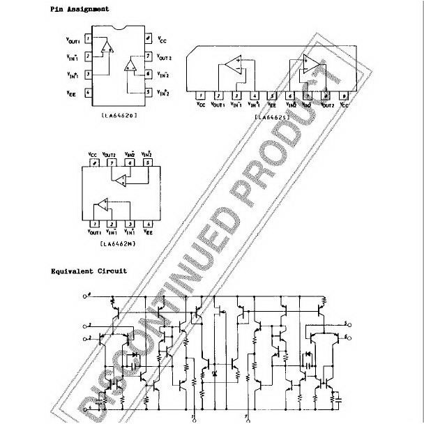 LA6462D ( 6462D ) Audio Vintage High-Performance Dual Opamp ของไหม่เก่าเก็บ NOS