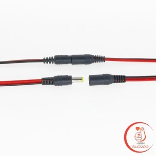 ตัวผู้ ตัวเมีย เชื่อมต่อ อุปกรณ์ แจ๊คเสียบ DC 5.5*2.1 mm ซ็อกเก็ตปลั๊กแจ็คเสียบสายเคเบิล 12 โวลต์ Pure copper core plug