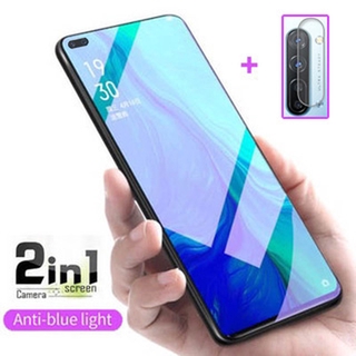 ฟิล์มกระจกนิรภัยกันรอยหน้าจอ กันแสงสีฟ้า สําหรับ OPPO Reno 3 Pro Reno 4 3 Pro 2 2F 10x Zoom A93 A53 A92 A52 A91 A31 A12 A12e A9 A5 2020