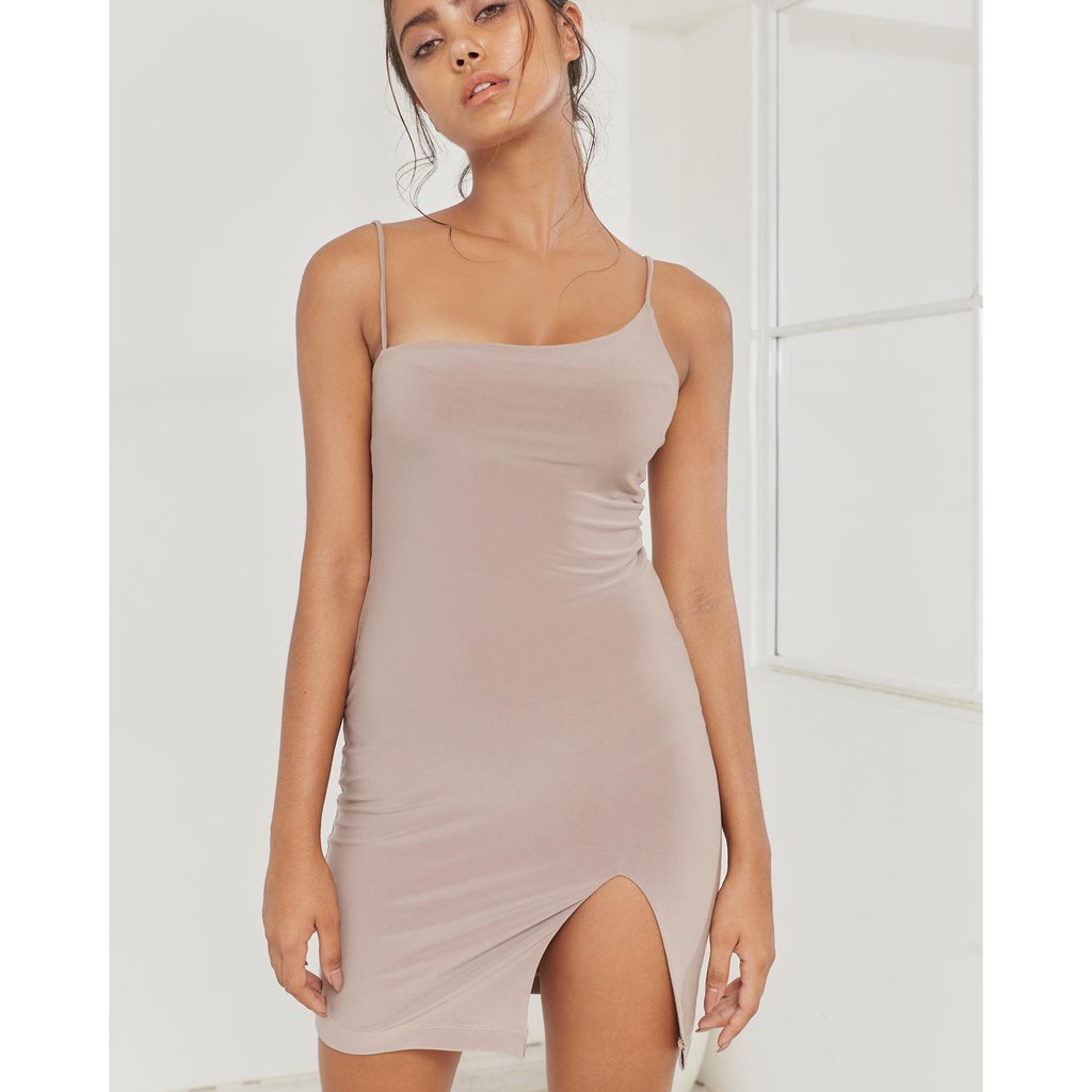 KATSAMAR  - Charlotte Mini Dress (Taupe)